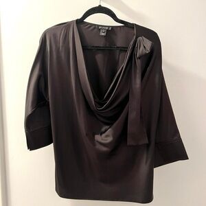 St. John Black Draped Women's Top